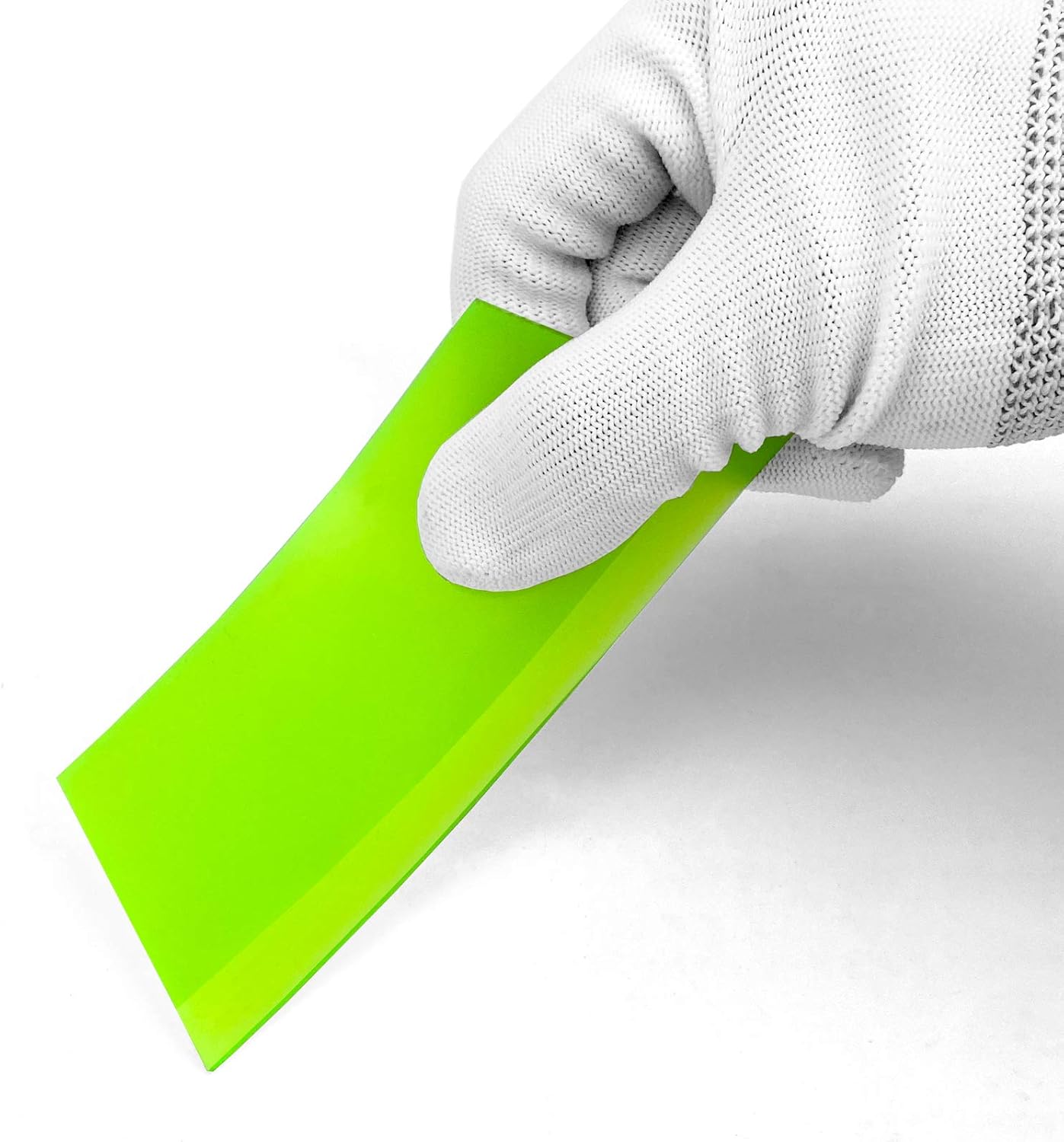 CARTINTS 2pack Squeegee Blades Replacement Rubber Squeegee, 5.1x 2 inch, for Cleaning Glass, Shower Door and Car Windows and Screen Printing,Green