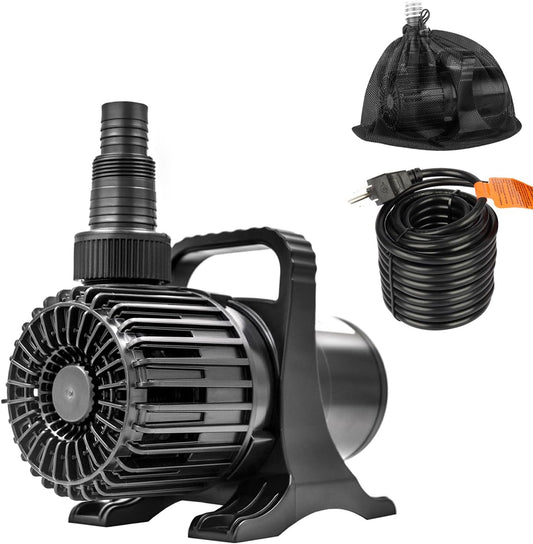 OYO WATER Outdoor 1800Gph-100W 32.8FT Small-Pond Water-fall & Kio Fish Fountain-s &Garden Pump Submersible IPX8: Long 32.8FT Cord Smart-er & Quieter Duck & Yard &Patio Ponds Pumps, 1 Barrier Pump Bag