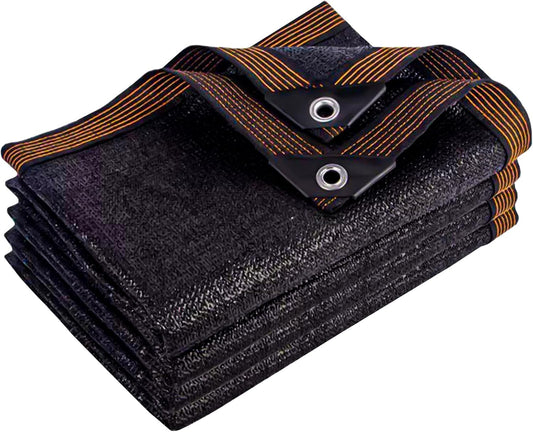 QLOFEI Shade Cloth for Garden, 70% Sun Screens for Patio Pergola Outdoor, Easy to Hang Mesh Tarp Shade Cloth with Grommets, Shade Neting Cover for Kennel Chicken Coop Plant Shade Sail, 4x8 FT