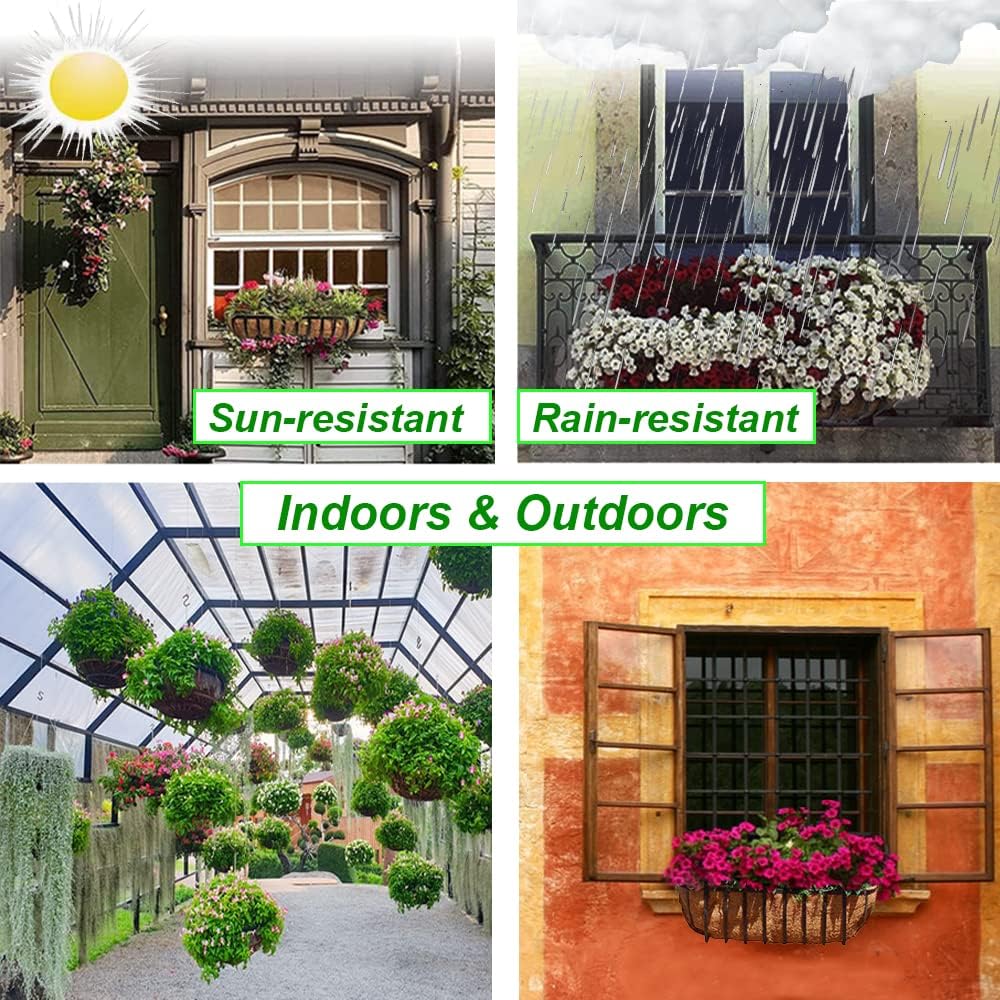 EROCK 2PCS Trough Coco Liners for Planters Wall Basket 24/30/36/48 inch, Replaceable Coconut Fiber Plant Basket Liner for Plant Hanging Basket, Garden Flower Vegetables Pot (30inch)