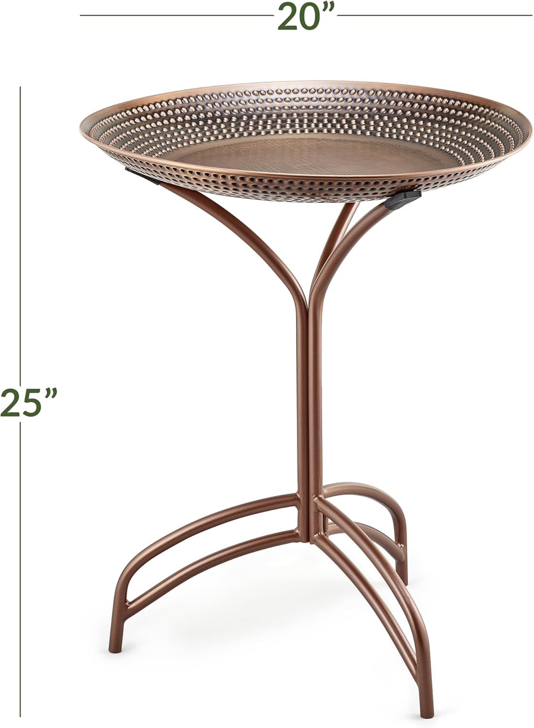 Good Directions 20" Diameter Tranquility Birdbath, Pure Copper Basin, Bronze Finish, Durable Aluminum Base, Bird Bath