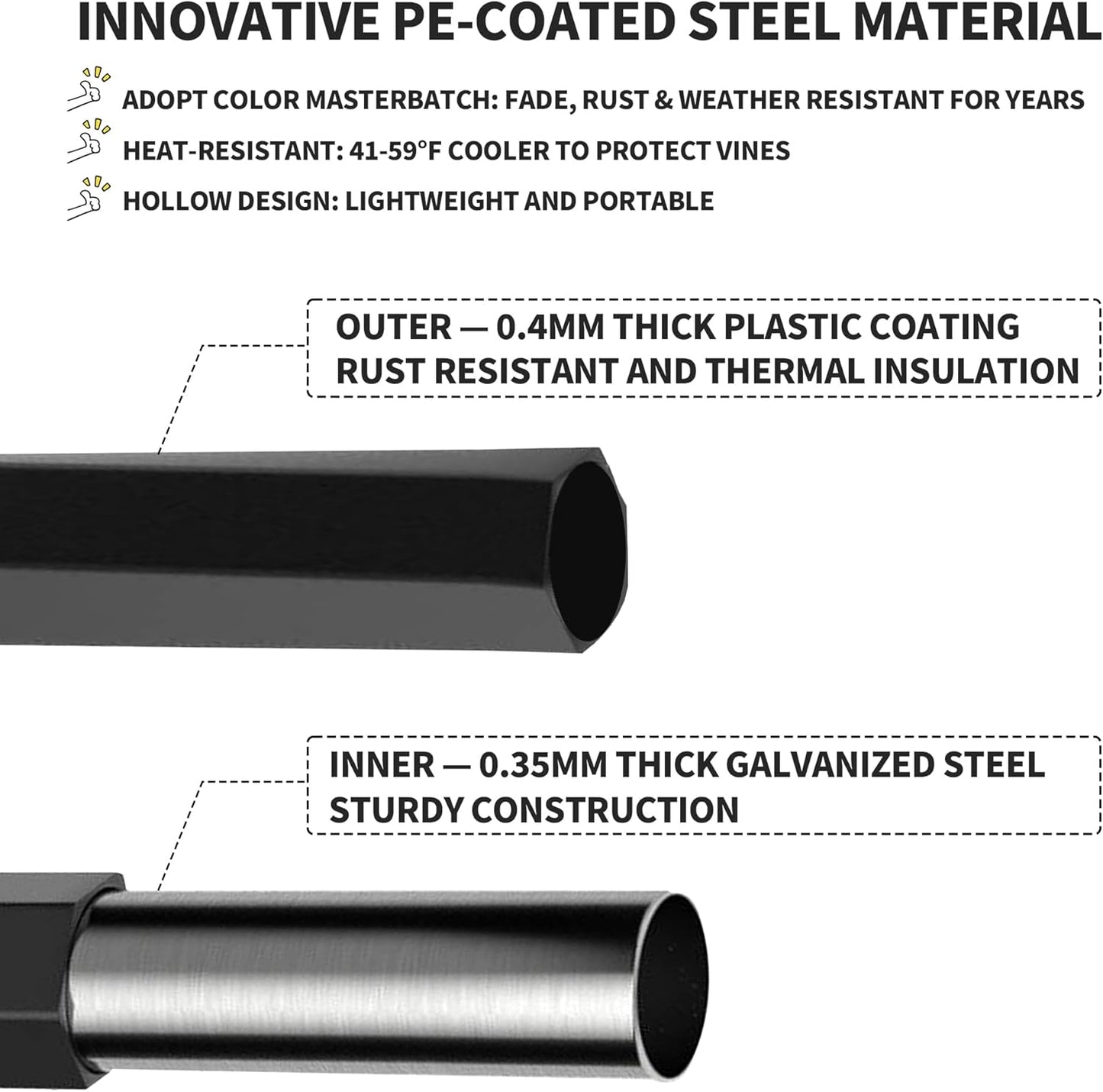 Garden Arch Trellis, Trellis Arch for Climbing Plants Outdoor, 8.2 x 7.9FT Metal Full Garden Arbor, Garden Trellises for Patio Lawn Backyard, Large Archway Decoration Black 98.4" x 94.5in