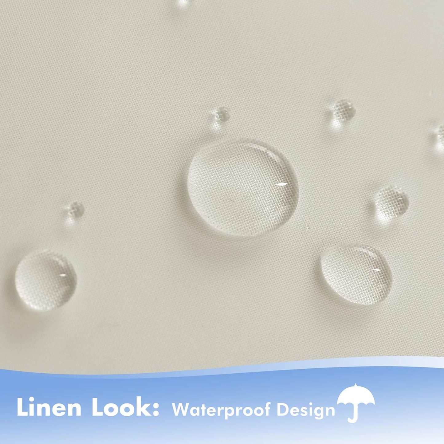 HolidayIdeas Beige Outdoor Sheer Curtains for Patio Waterproof, 2 Panels - 54 x 95 Inch - Light Filtering Voile Outside Curtains Grommet Drapes for Front Porch, Gazebo, Pergola, Backyard