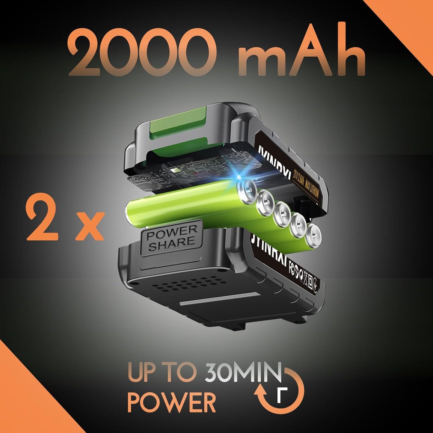 Electric Weed Wacker Cordless,21V Weed Cordless Eater Battery Powered with 2 * 2.0Ah Battery and 5 Types Blade, 3-in-1 Stringless Grass Trimmer/Edger/Brush Cutter for Lawn Garden Yard