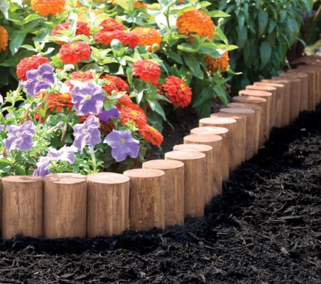 Greenes Fence 15 in. Full Log Edging (12-Pack, 15 ft. Total)