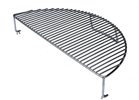 SnS Grills Slow ‘N Sear Elevated Cooking Grate - Compatible with Weber and Other Grills - Heavy Duty Stainless Steel, More Grill Space for Tailgating, Camping, and Backyard Cooking