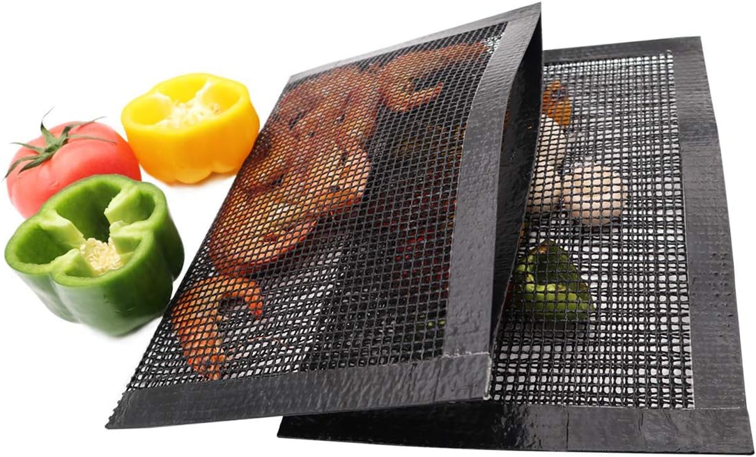 Bluedrop Non Stick Mesh Bag For Grill PTFE Toaster Oven Bags Barbecue Pockets Sheets Pack of 2