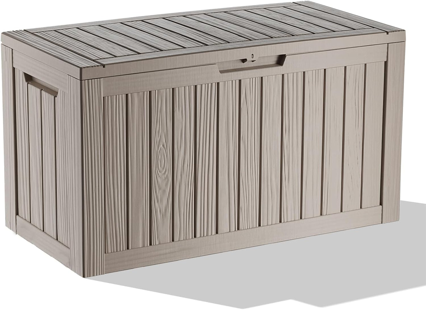 DRATO 80 Gallon Large Deck Box, Outdoor Storage Box for Patio Furniture, Patio Cushions, Gardening Tools, Pool Supplies 480lbs Weight Capacity,Waterproof Resin Storage Boxes