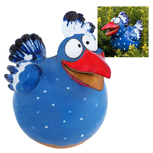 Ceramic Garden Decor - Bird Lawn stake - Outdoor statue - Perfect, unique gifts for gardeners woman, men, yard gifts - Handmade, Frostproof