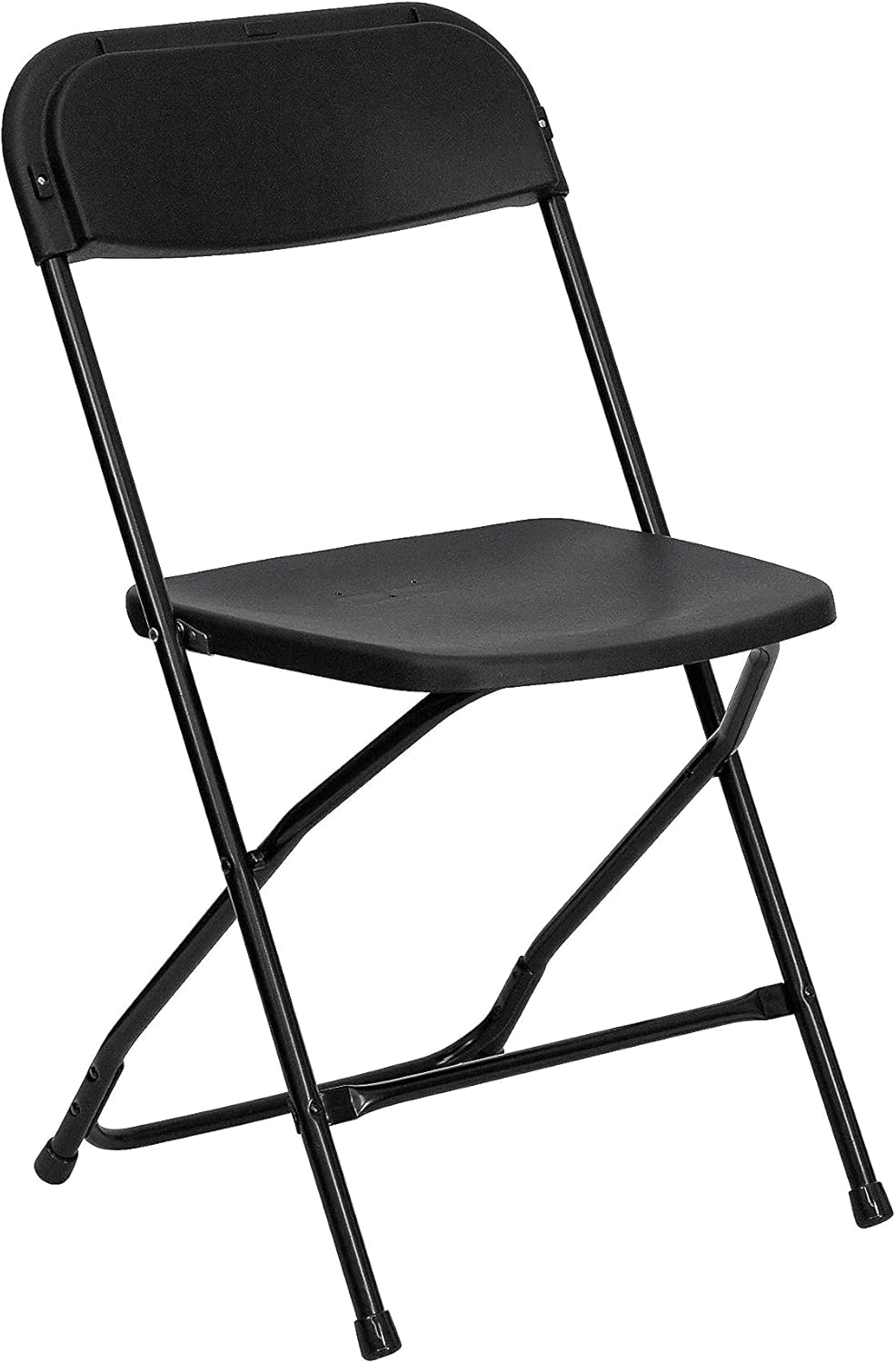 Flash Furniture Hercules Series Plastic Folding Chair - Black - 650LB Weight Capacity Comfortable Event Chair - Lightweight Folding Chair