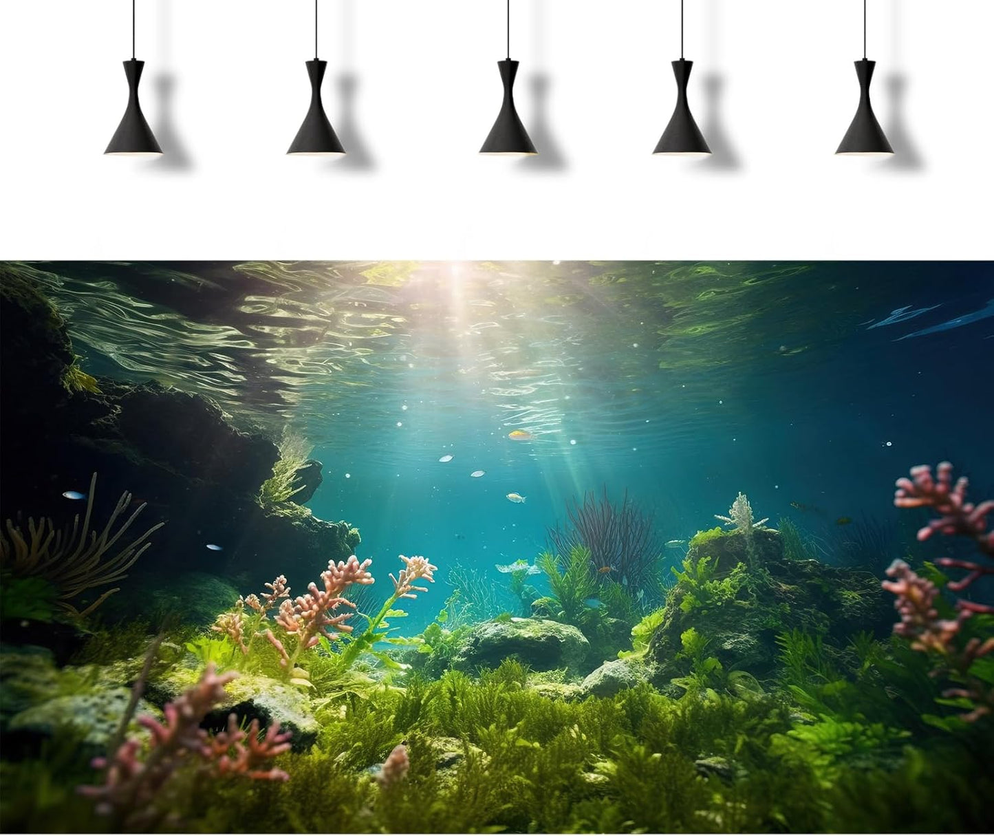 Ocean Floor Fish Tank Background Under The Sea Aquarium Background Underwater Aquatic Plants Sunray Terrarium Backgrounds Deep Sea Rock Tropical Aquarium Fish Tank Backgrounds Decors 36x24in