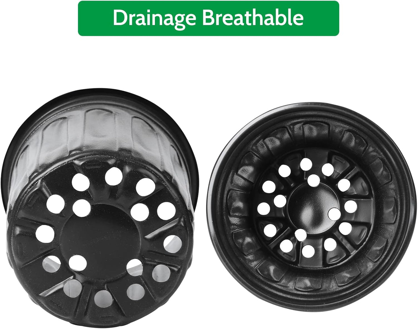 JERIA 100-Pack 1 Gallon Flexible Plant Nursery Pots with 100Pcs Plant Labels,Thickened Soft Plastic Seedling Pots,Seed Starting Pot Flower Plant Container for Succulents，Seedlings