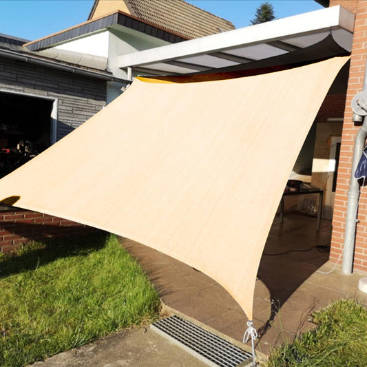 KANAGAWA 7'X8' Cream Custom Size Sun Shade Sail Rectangle UV Block Canopy Cover for Patio Backyard Lawn Garden Outdoor (Customized Available)