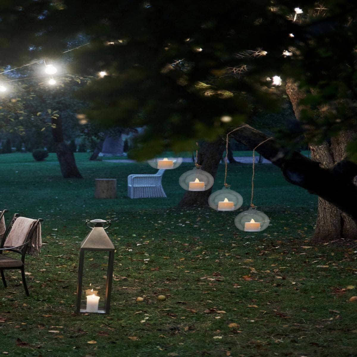 Hanging Glass Candle Holder, Globe Glass Tea Light Holder, Hanging Glass Vase, Flower Plants Terrarium, Glass Orbs Container, Micro Landscape DIY for Home, Office, Wedding (2.36" 12Pcs)