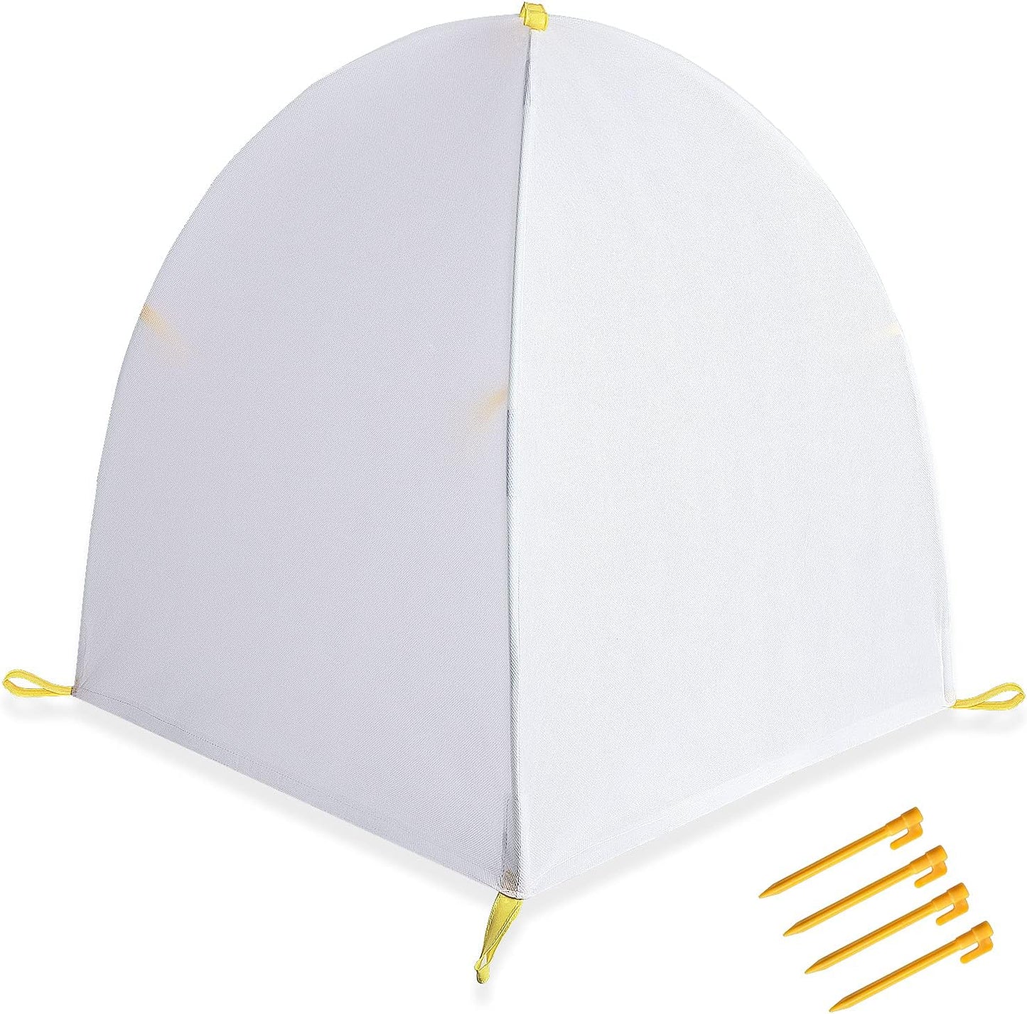 DECOHS 28 x 28 x 33 lnch Warm Plant Protection Tent- Winter Plant Covers Freeze Protection- Plant Snow & Frost Shrub Covers with Stakes Protecting Fruit Tree Potted Plants from Freezing Animals Eating