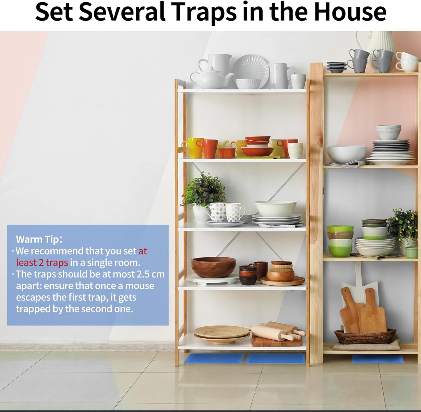 LULUCATCH Super Glue Traps 12 Pack for Mice & Snakes, Larger, Heavier Sticky Traps with Non-Toxic Glue. Sticky Mouse Traps Indoor, Easy to Set, Pet Safe Pest Control