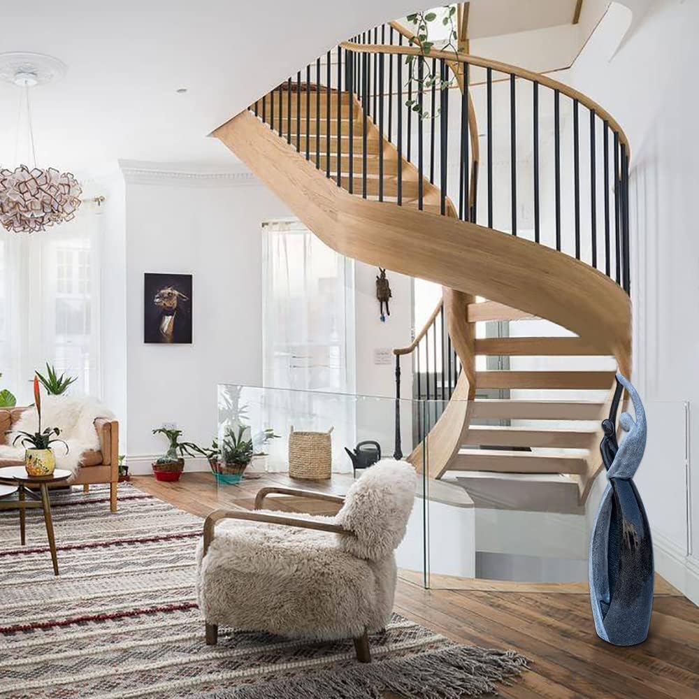 Graceful Dancing Couple Outdoor Water Fountain 51" Cast Stone Garden Statue Waterfalls Feature in Marble Color for Garden, Lobby, Bar, Lawn, Courtyard, Patio, Office,Backyard