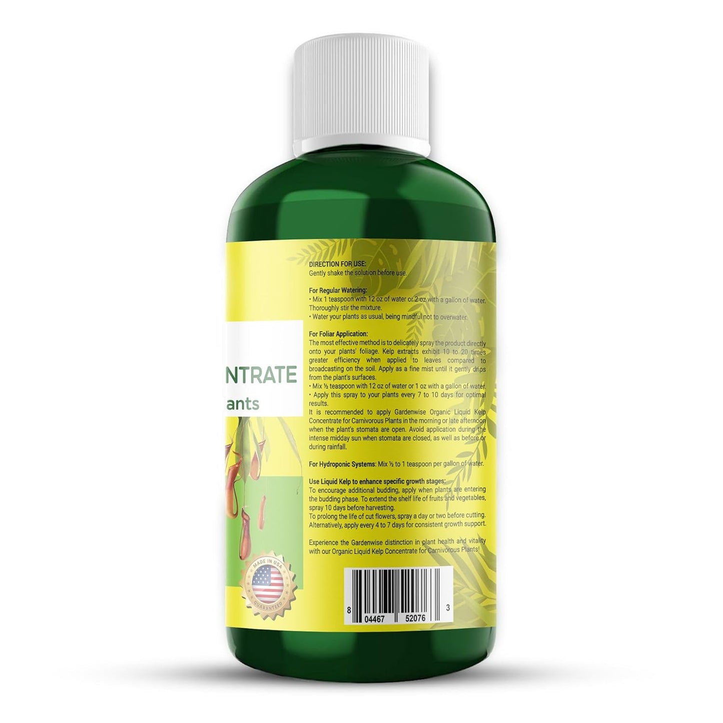 Organic Premium Kelp Seaweed Fertilizer: Indoor Plant Fertilizer & Carnivorous Plant Food for Venus Flytraps, Sundews, Drosera Capensis,Pitcher Plants,Butterworts & Other (16 OZ)