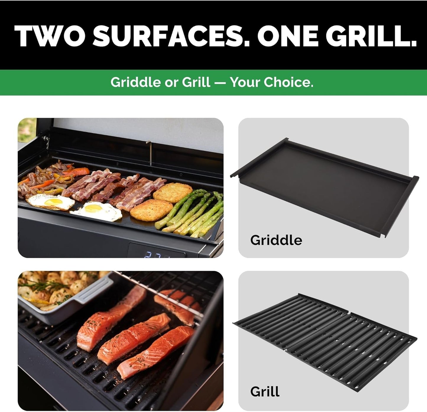 Turbo E Outdoor Electric Grill by PLUGNGRILL - High-Power 1700W Infrared Grill Technology - 24-Inch Smart BBQ Grill with Probe & Digital Display for Precise Cooking & Searing (Turbo E Griddle Set)