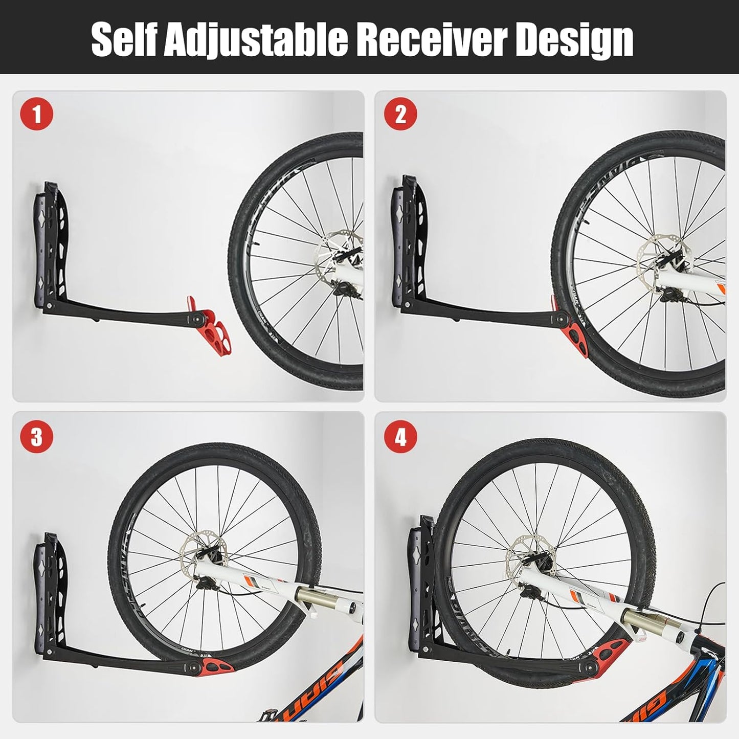 Ultrawall BIKEPAL Swivel Bike Racks - No Lift Wall-Mounted Bike Storage Solution for Home & Garage