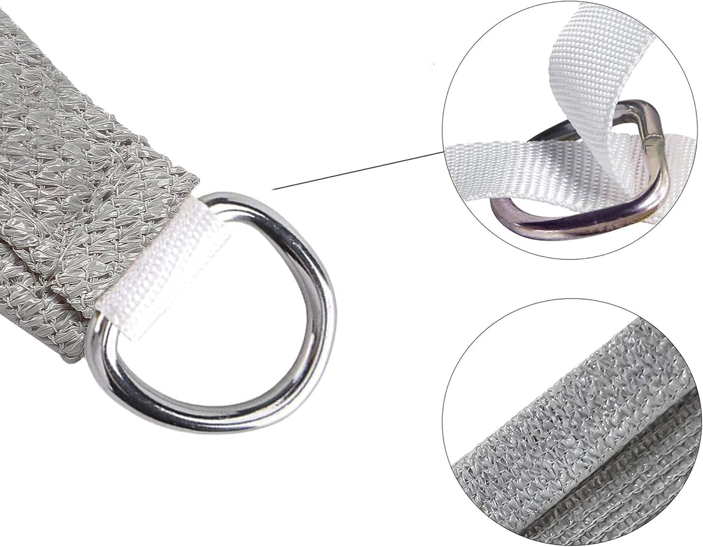 8' x 16' Gray Rectangle Sun Shade Sail SSP1212 Canopy Durable Fabric UV Block Awning,We Make Custom Orders