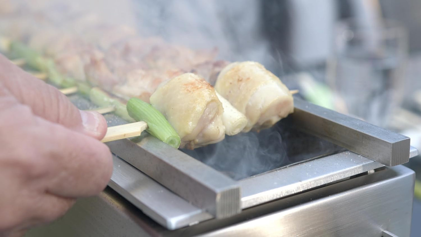 GR610S – 24" Tabletop Yakitori Grill – Japanese Style Charcoal Robata BBQ – Binchotan Grill for Authentic Japanese Grilling – Made from Durable Stainless Steel