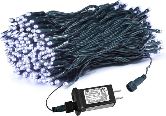 weillsnow White Christmas Fairy Lights Plug in, 200 LED 66FT Waterproof Christmas String Lights, 8 Modes with Memory for Outdoor Indoor Wedding Garden Christmas Decorations (66FT, White)
