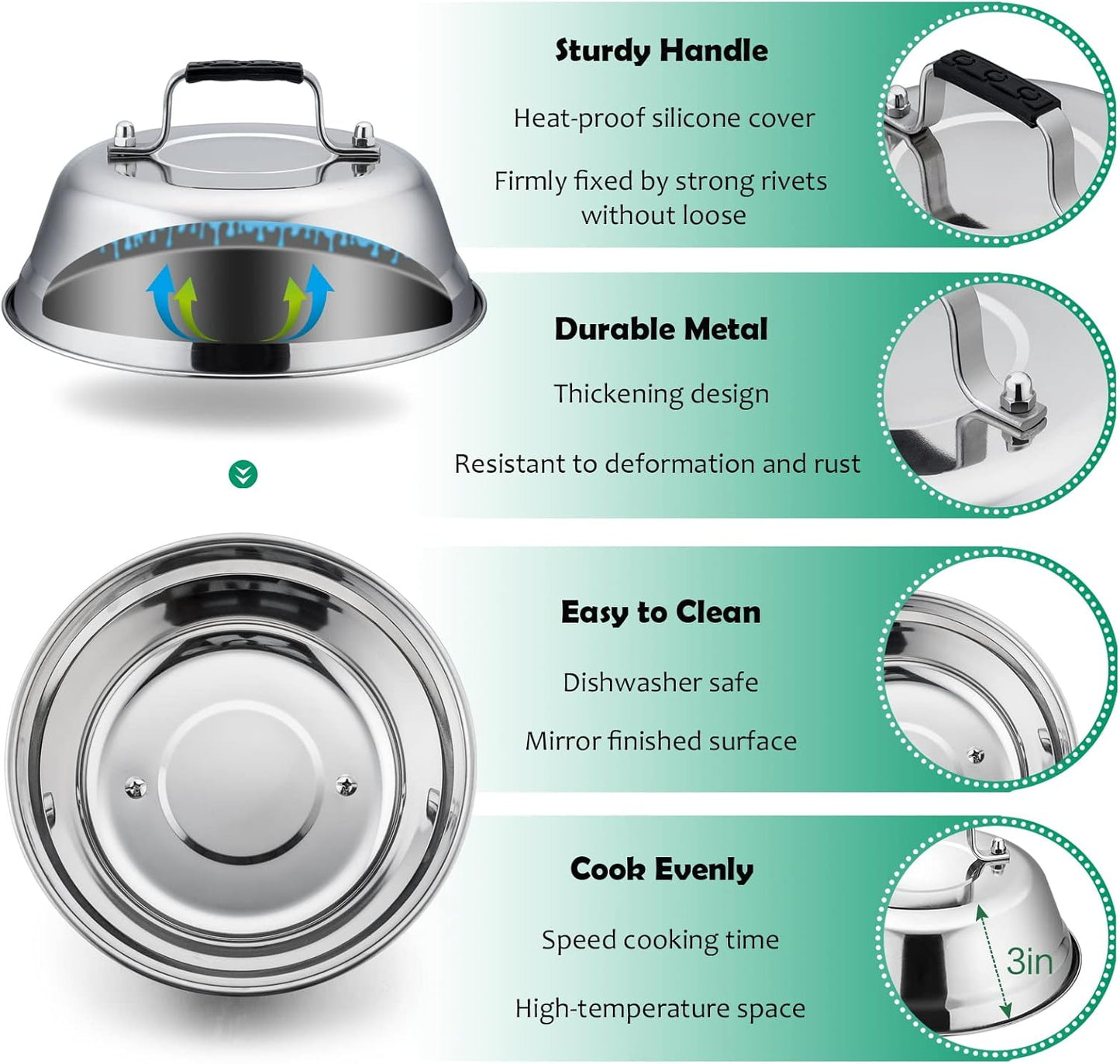 Griddle Accessories Kit of 20, HaSteeL Heavy Duty Metal Spatula Set, Stainless Steel Teppanyaki Tools for Flat Top, Barbecue Grilling Indoor & Outdoor, Melting Dome, Burger Turner, Dishwasher Safe