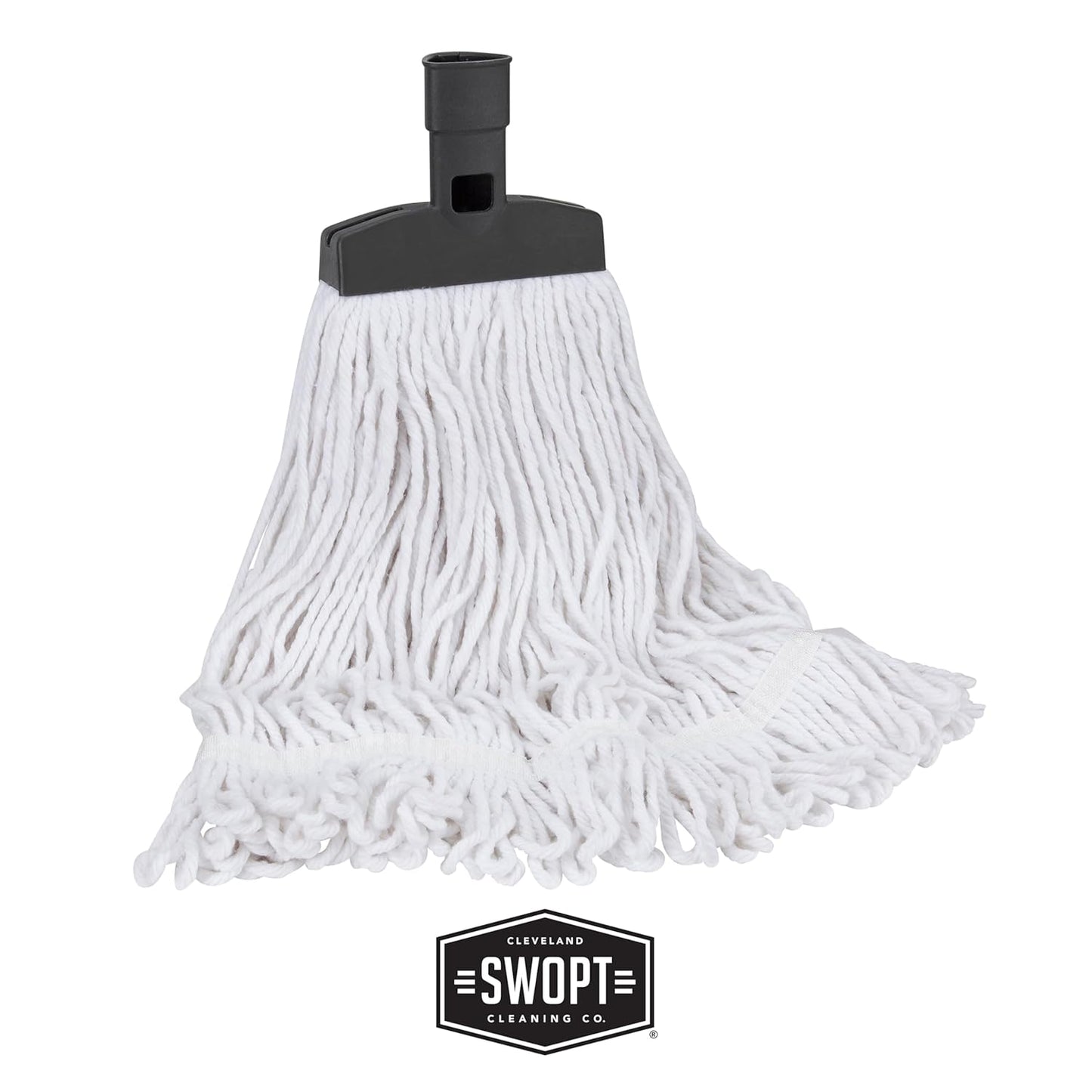 SWOPT 18” Microfiber Dust Mop, Microfiber Flexible Duster, Cotton Mop + 60" Steel Handle, Combo — Cleaning Heads With Long Handle Interchangeable With All SWOPT Cleaning Products — Machine Washable