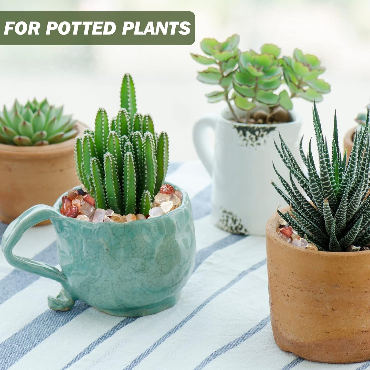 Halatool Crystal Pebbles 8 LB Bulk Bag 0.27"- 0.79" Natural Landscaping Pebbles Aquarium Gravel Decorative Polished Stone Suitable for Plants Home Decoration DIY Handmade Fish Tanks Vase Filler