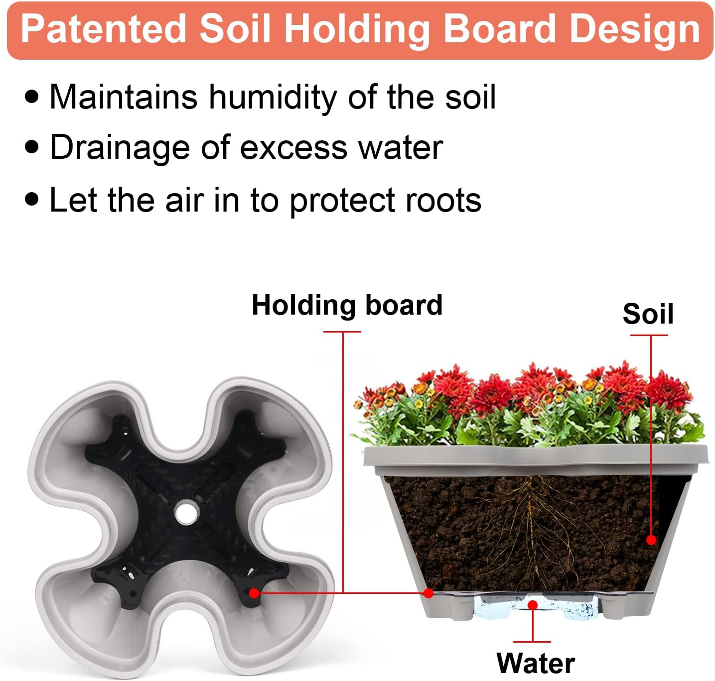 Vertical Planter 4 Tier Stackable Planters Garden Planters Strawberry Herb Flower and Vegetable Planter Indoor Outdoor Gardening Pots with Removable Wheels and Tools