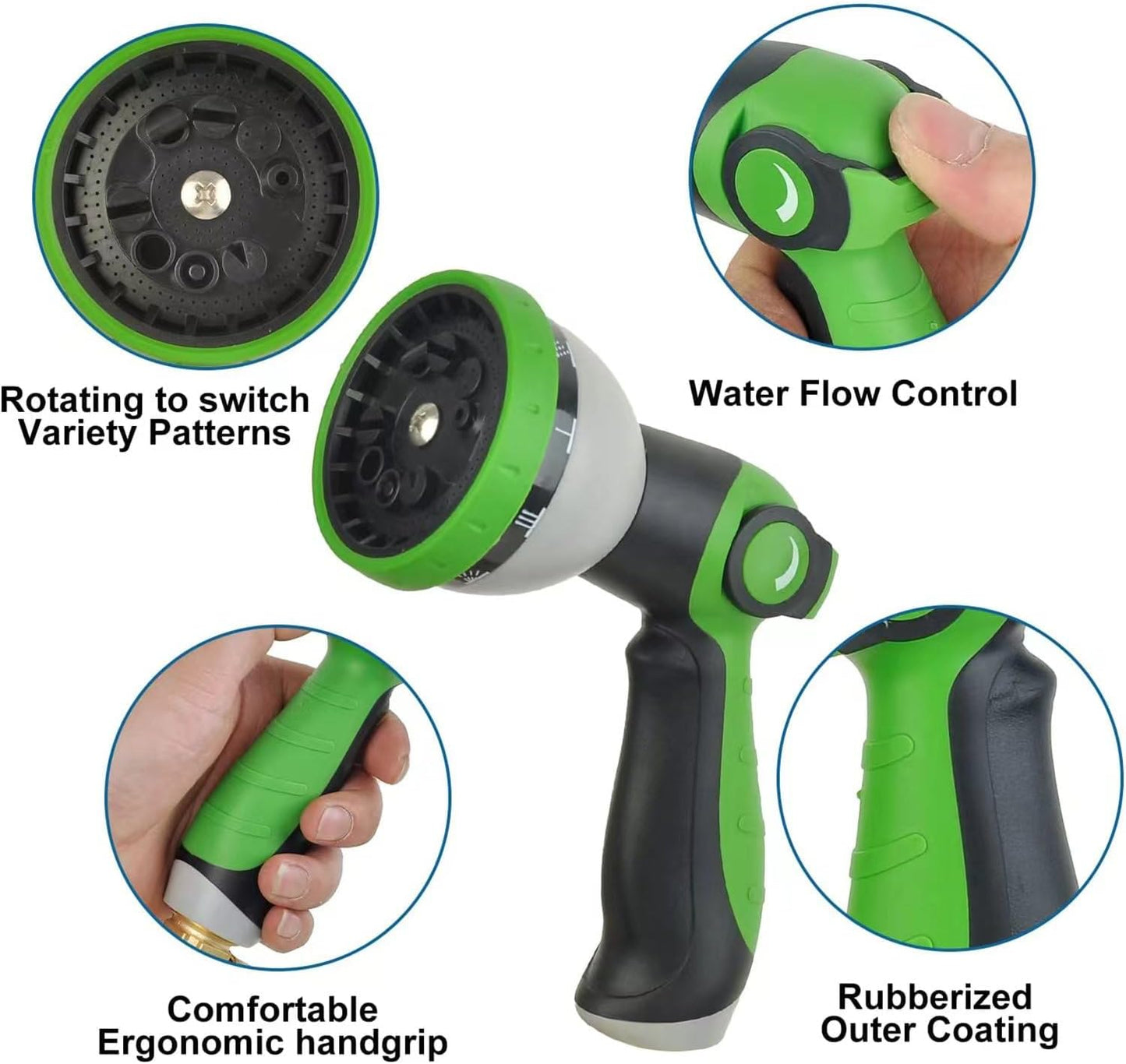 Metal Garden Hose 150Ft Stainless Steel Water Hose Heavy Duty with 10 Way Nozzle-Flexible Lightweight Durable No Kink & Tangle，Strong 3/4’’ Solid Metal Fitting Shut-Off Valve for Outdoor Yard