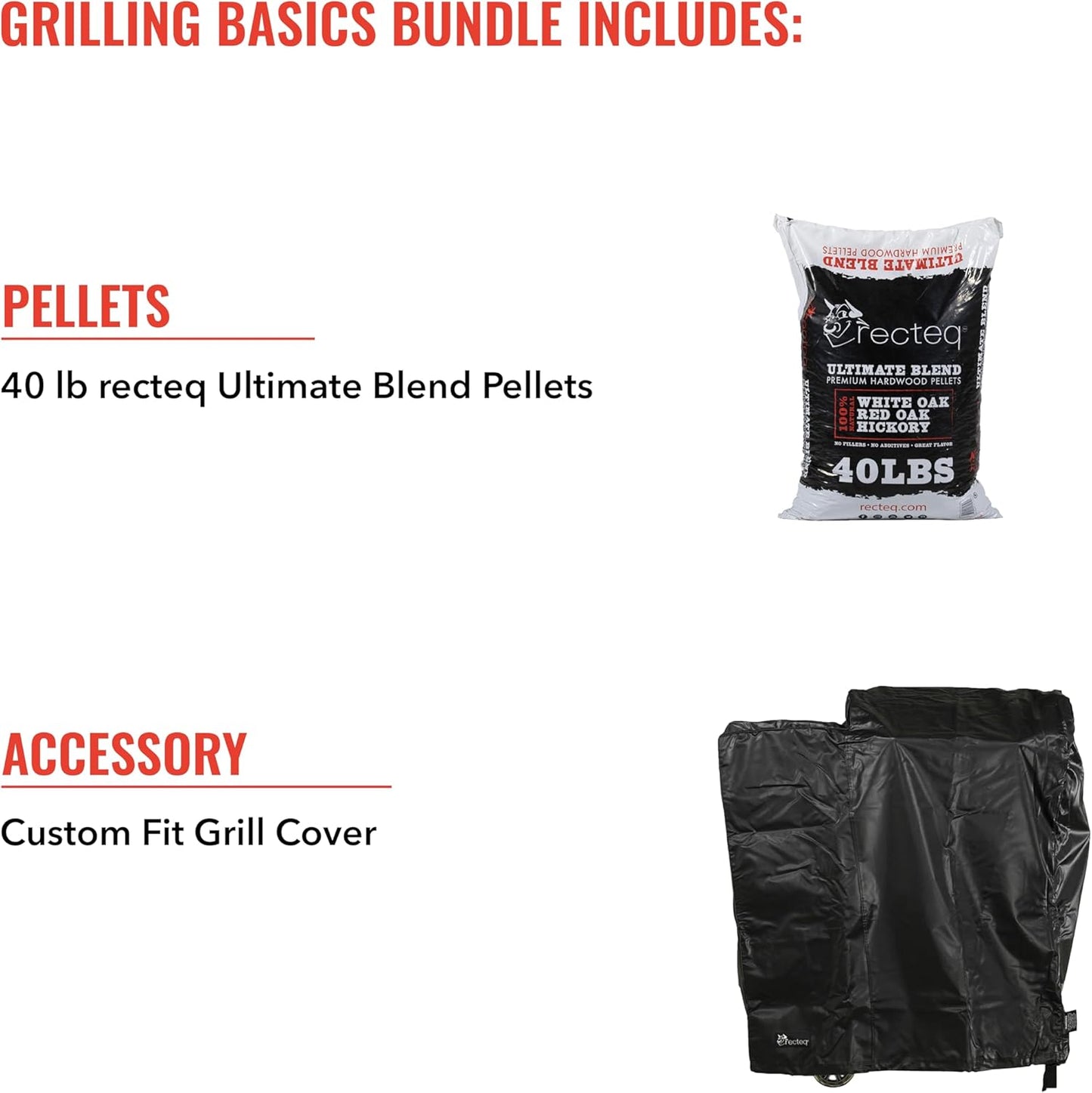 recteq Pellet Grill - Road Warrior 340 + Grilling Basics Bundle, Portable Electric Pellet Smoker Grill, BBQ, Wood Pellets, Sear, Smoke, and More