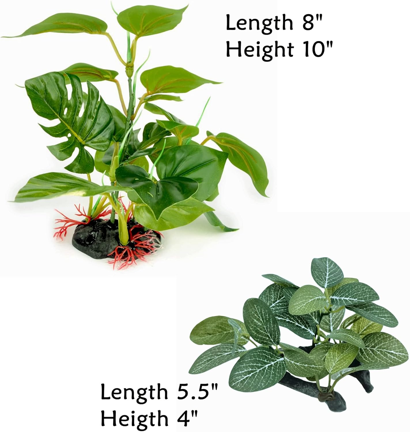 M2cbridge Artificial Fish Tank Plants Silk Aquarium Plant Aquatic Water Grass Foreground Decor (2PCS (Tall and Short))