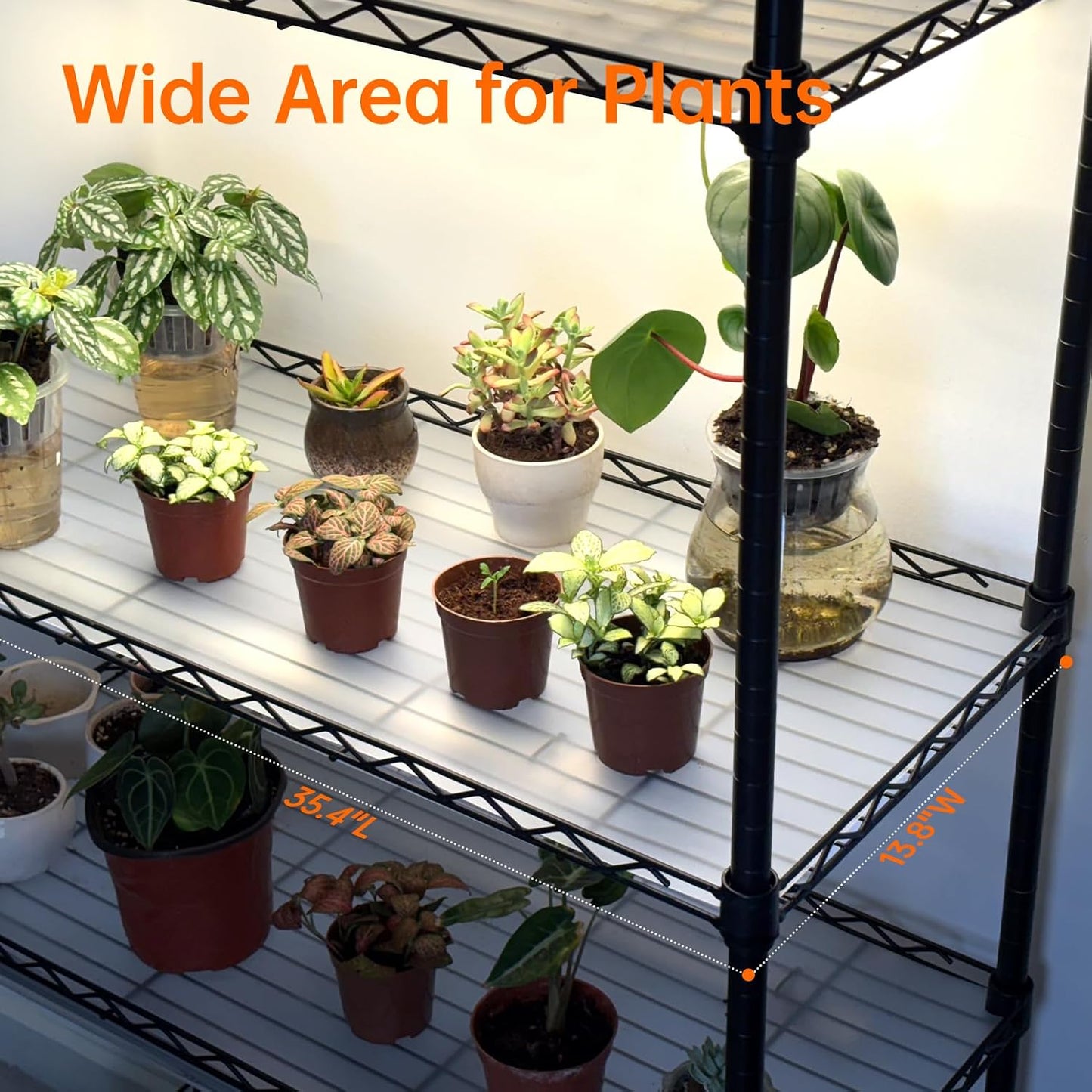 Indoor Greenhouse with Grow Light, Mini Green house with 4 Pack T8 Full Spectrum Plant Lights with Timer, Plant Shelf with Tent for Indoor Plant, Seed Starting, Seed Tray, 29.5"x13.8"x59"