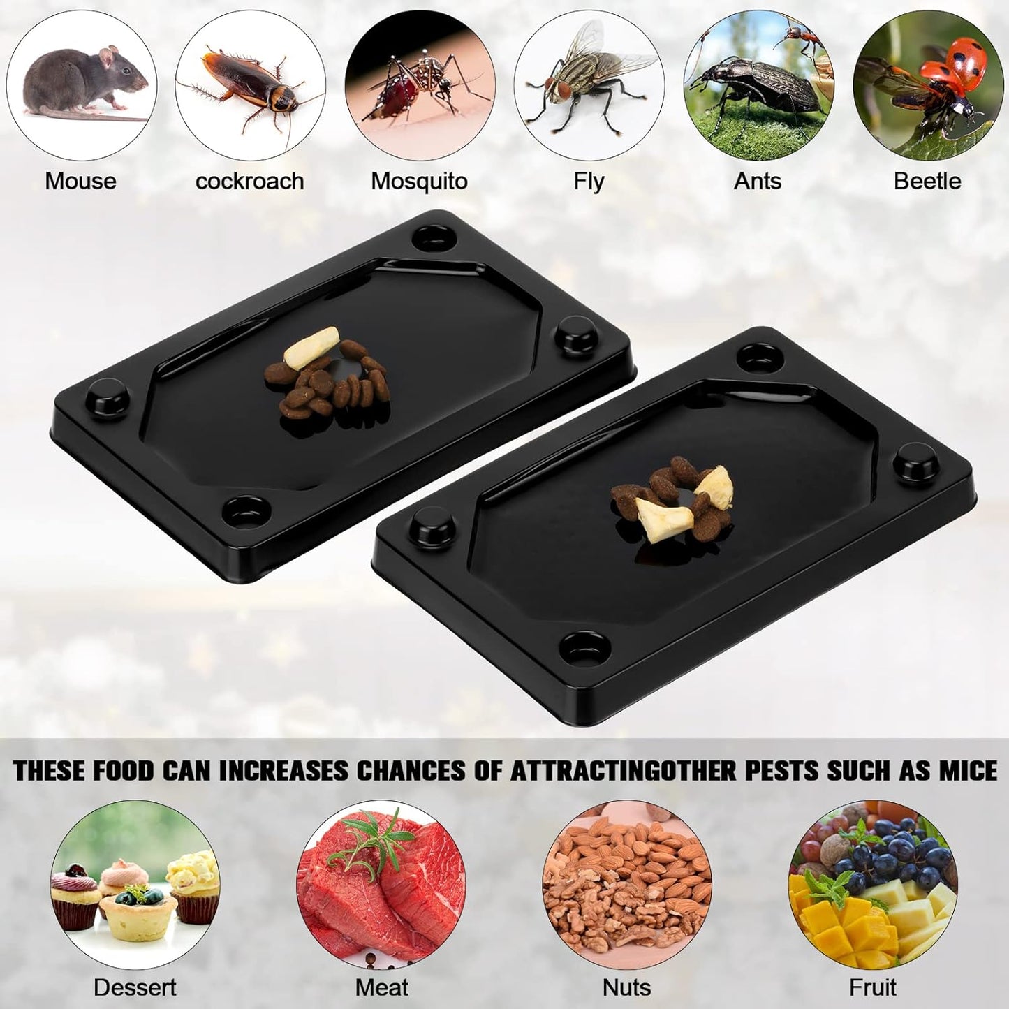 Qualirey 64 Pieces Mouse and Insect Glue Traps Heavier Sticky Traps with Non-Toxic Glue for Mice and Insects, Pet and Children Safe (3 x 5 Inch)