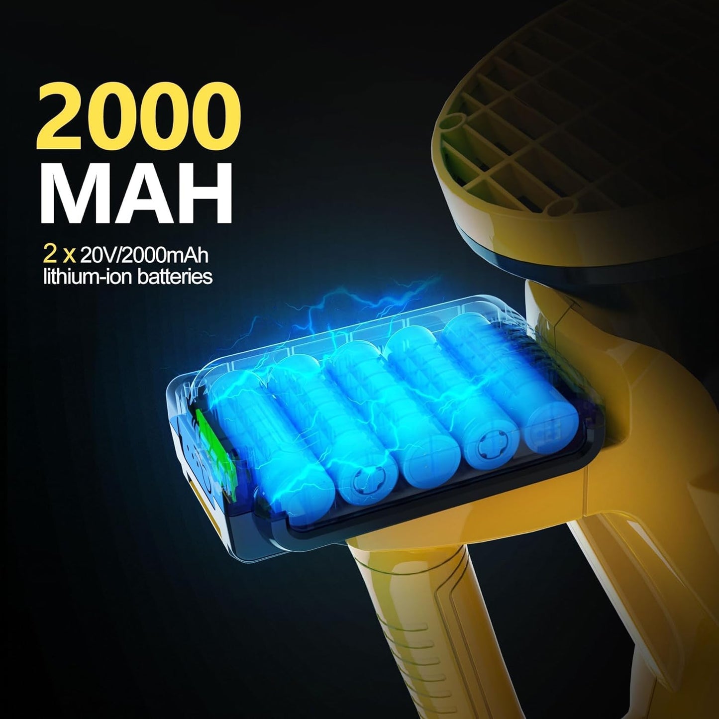 Orientools Leaf Blower Cordless, 20V Powerful Electric Cordless Leaf Blower 2×2.0 Ah Batteries & Charger, Variable Speed Trigger, Portable Lightweight Blowers for Lawn Care, Yard, UL 62133 Certified