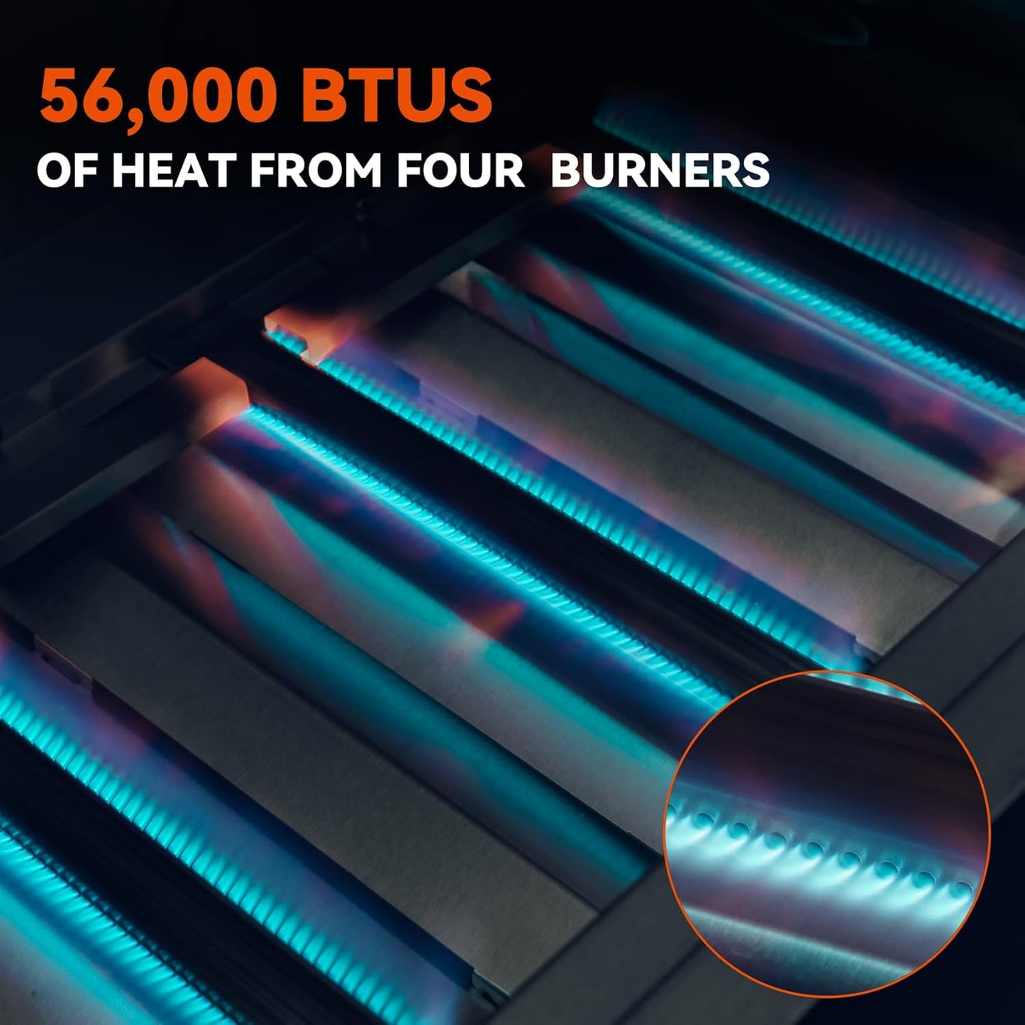 Hygrill 32-Inch Built In Grill, Stainless Steel 4-Burner Grill Head for Outdoor Kitchen, Natural Gas