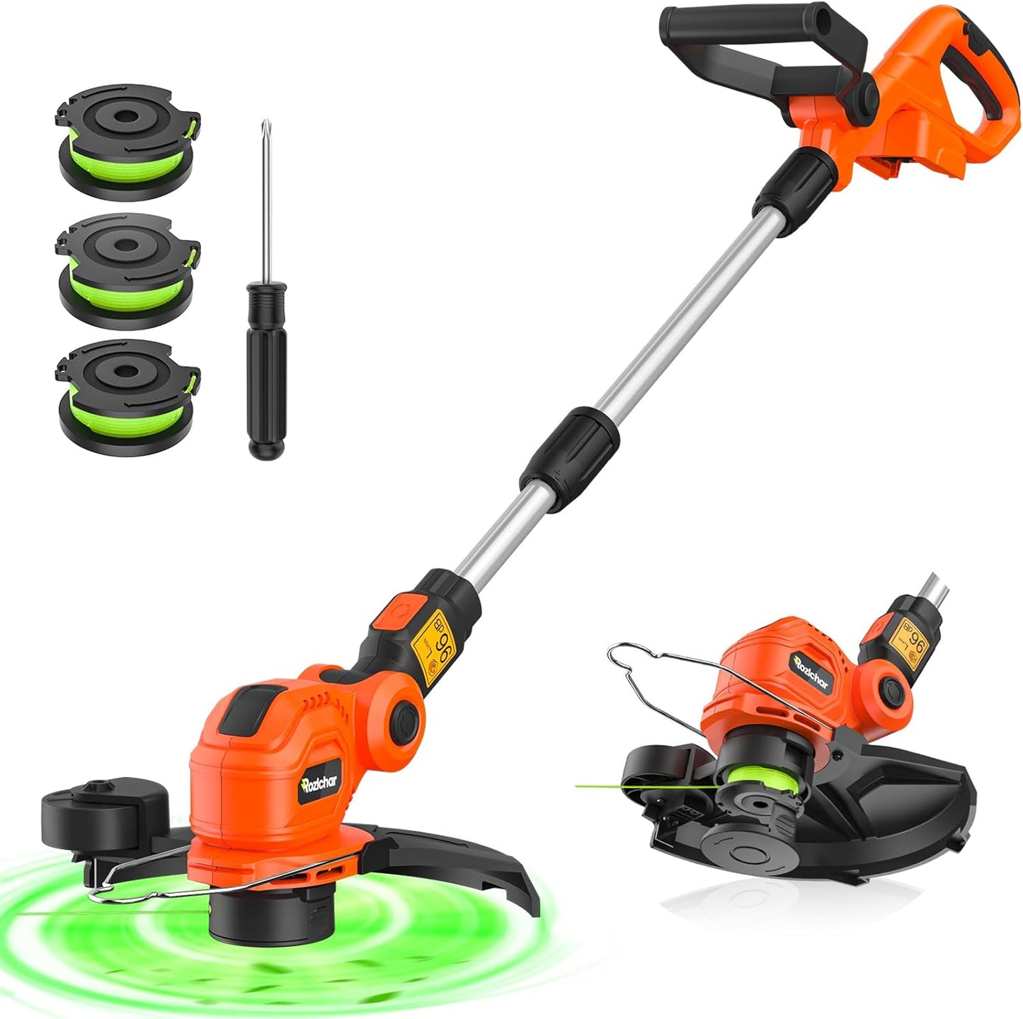 Cordless String Trimmer Compatible for Milwaukee 18V Battery,Garden Lawn Edger with 25cm Cutting Diameter,Electric String Trimmer,Weed Wacke,Weedeaters for Lawn Garden (NO Battery)