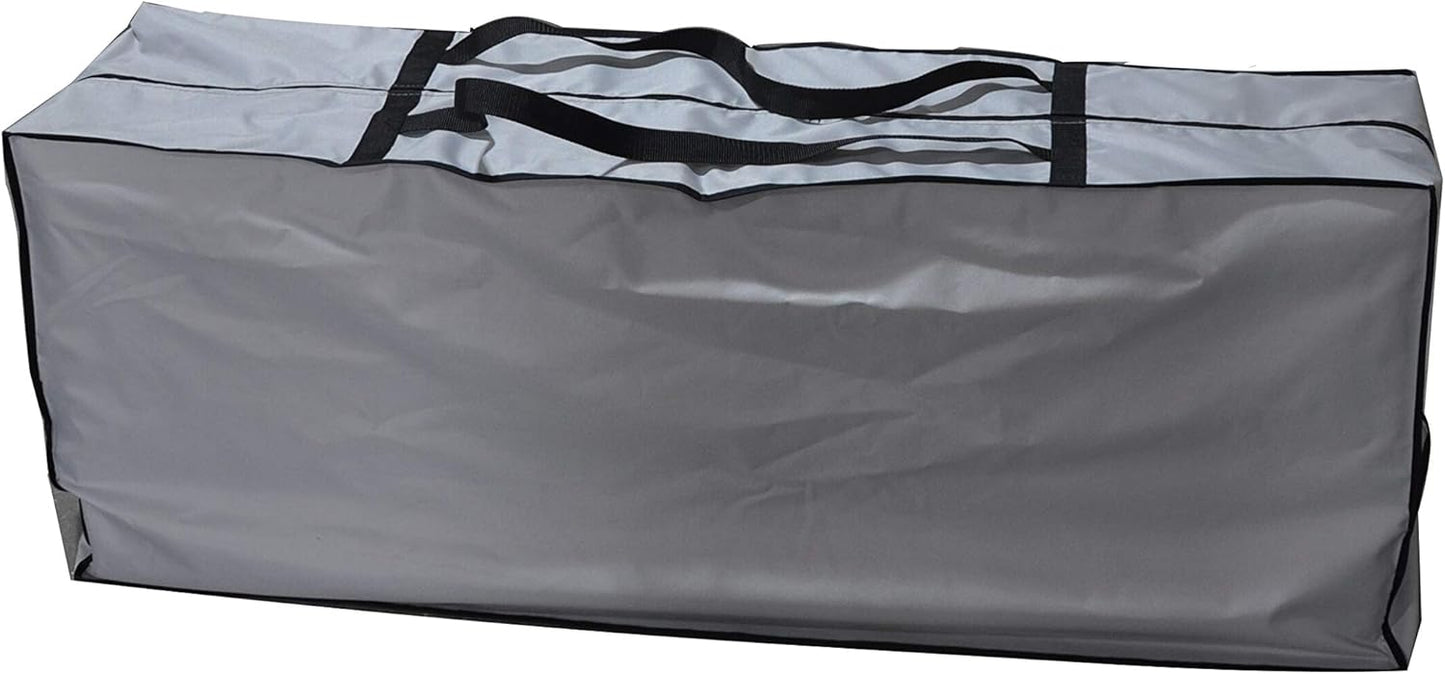 Outdoor Rectangular Cushion/Cover Storage Bag, Protective Zippered Storage Bags with Handles, 60"X20"X28" Grey
