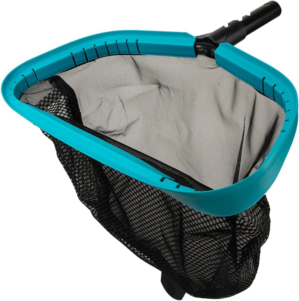 XtremepowerUS 17" Wide Pool Net, Professional Swimming Pool Leaf Skimmer Nets for Cleaning Double-Layer Deep Net Easy Scoop Edge,Debris Pickup