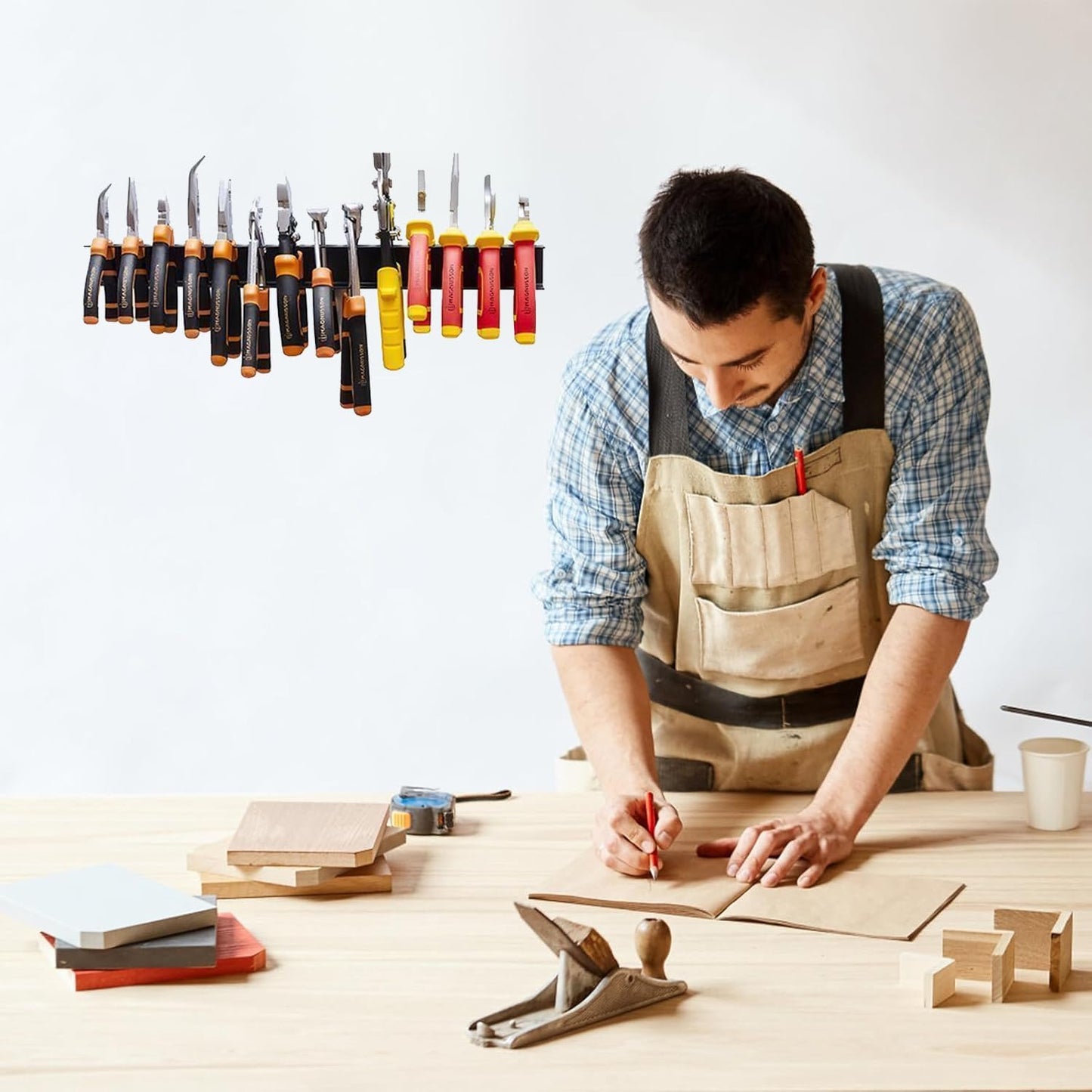 Screwdriver Plier Organizer Wall Mount Steel Wall Mount Tool Storage Rack Screwdriver Organizer Hand Tool Hammer Pliers Storage Rack For Garage Workshop Homes Workshops Sheds 1Pack