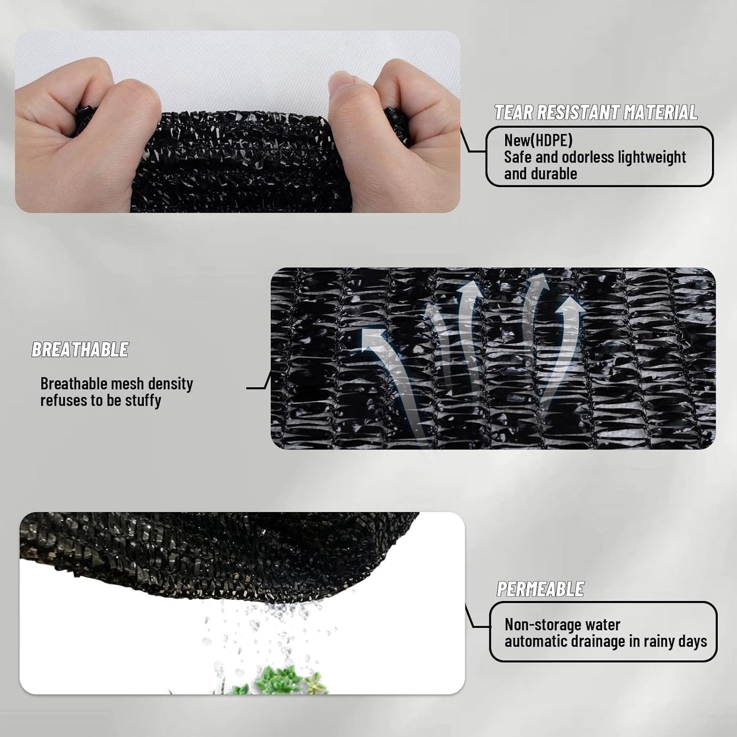 LOVE STORY 8x10FT 70% Black Shade Cloth Sun Shade Net with Grommets Sunblock Net Mesh Tarp for Garden,Plants Cover,Greenhouse and Patio