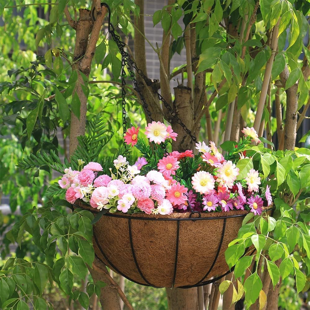 EROCK 2Pcs Coco Liners for Planters Hanging Basket, Round 8/10/12/14/16 inch Thick Coconut Coir Coco Fiber Liners for Planters Garden Patio Porch Window Plants Flowers Pot Indoor Outdoor (10 inch)