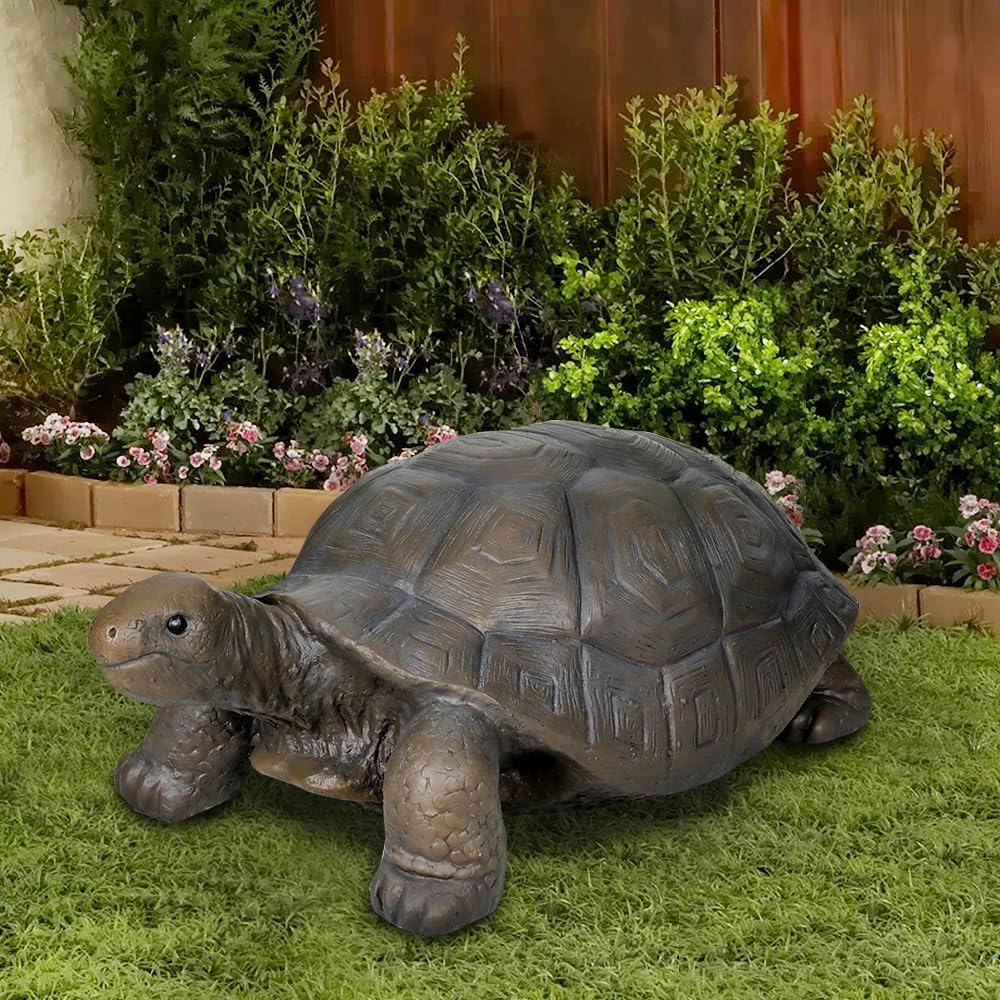 SKYFIRE Turtle Statues for Garden - 29.5' x 15.7' x 11.8' Fiber Reinforced Concrete Figurines, Garden Sculptures & Decor for Outdoors, Lawn, Yard - Outdoor Ornaments Gardening Gifts