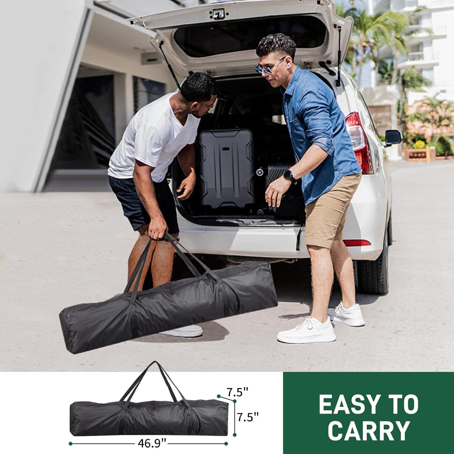 Outvita 6.5x6.5ft Pop Up Canopy Tent, Outdoor Instant Shelter Folding Canopy with 4 Side Walls and Carry Bag for Commercial Events, Party, Backyard BBQ, Camping White