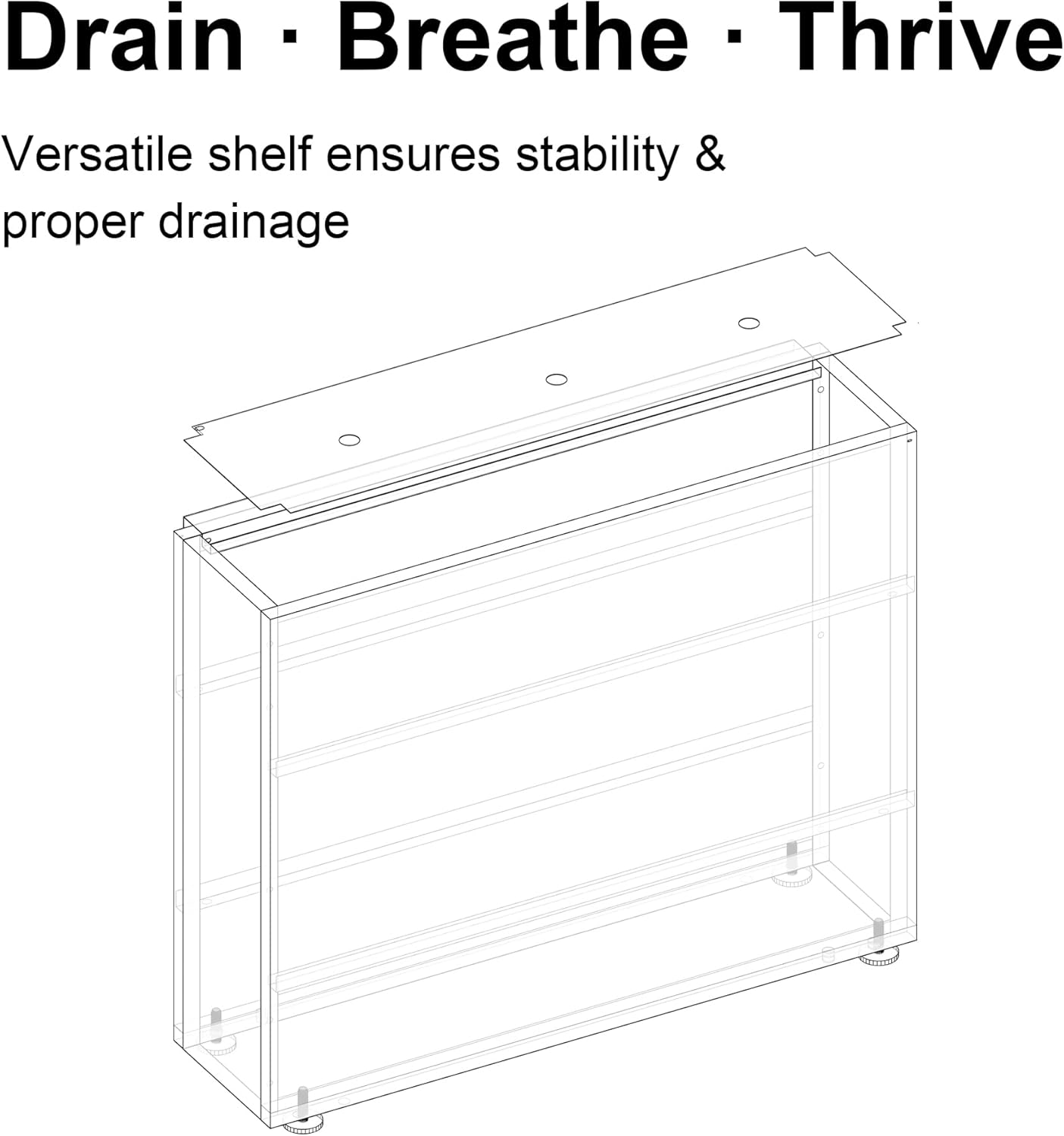 GSK Light Metal Planter Boxes LED Lighting Strips × 2 Outdoor Black Rectangle Flower Trough Heavy Duty Galvanized Iron Raised Tall Garden Bed Indoor Divider Shelf for Plants and Space Dividing