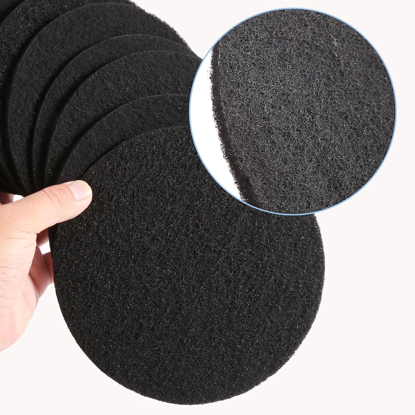 Charcoal Filters for Kitchen Compost Bin, 10 Pack Compost Filters for Countertop Bin Pail Replacement, Activated Charcoal Home Bucket Refill Sets, Round 6.7 Inch