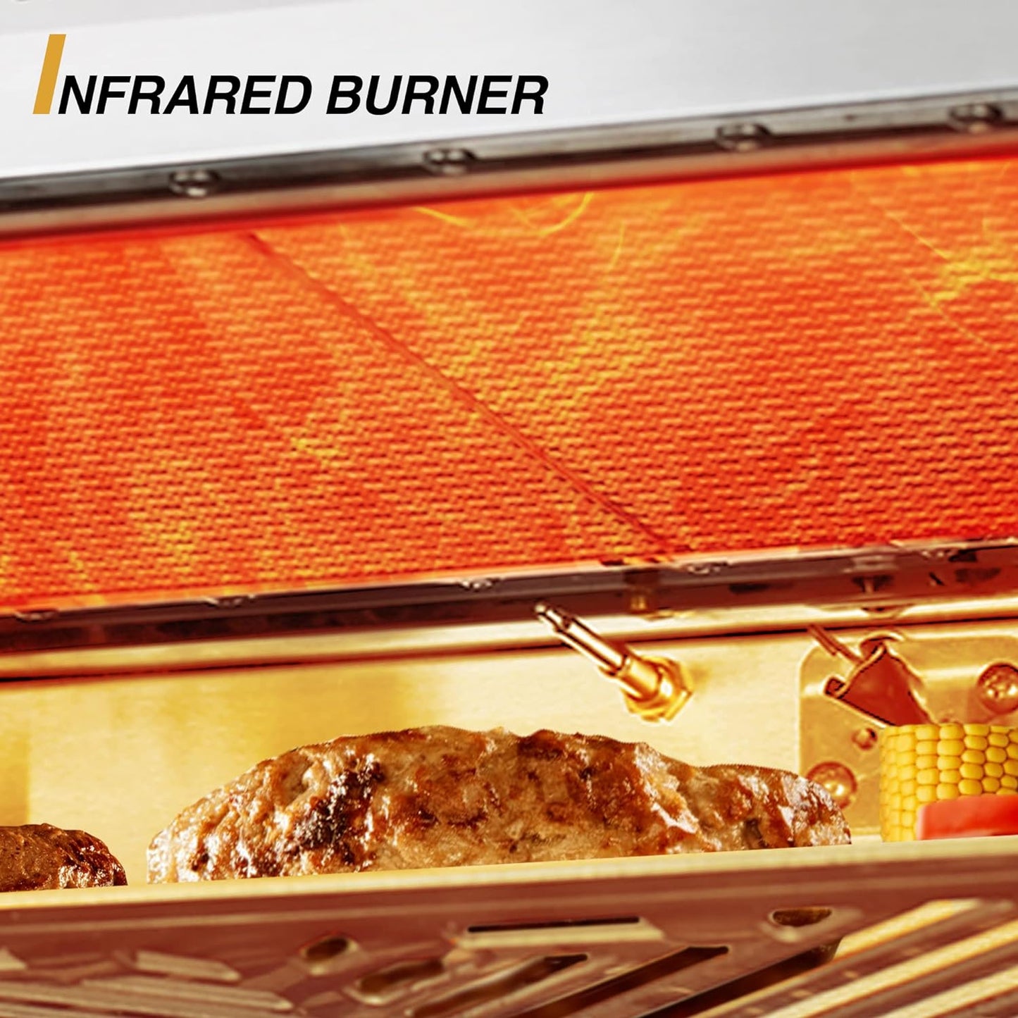 BIG HORN OUTDOORS 1500°F Small Infrared Propane Gas Grill – Portable Steak Broiler & Sear Station, Outdoor Salamander BBQ with Pizza Stone, Stainless Steel