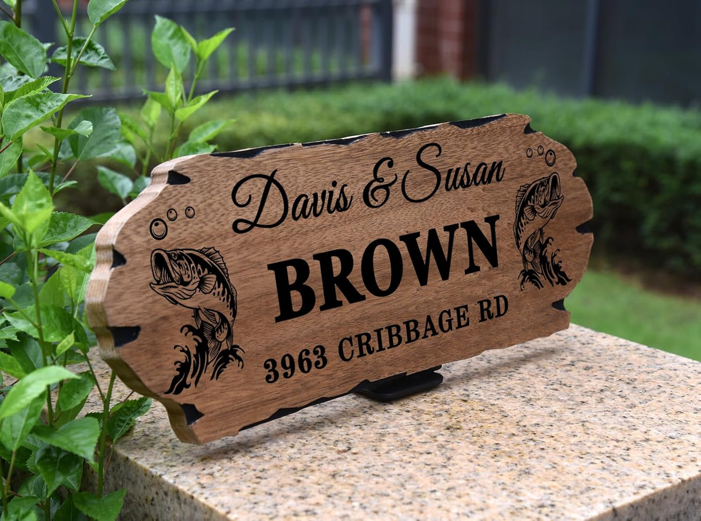 Custom Last Name Wooden Sign, Home Decor Large Wood Wall Art, Personalized Outdoor Cabin Sign, Cabin Monogram,3D carved decorative wooden plaques.